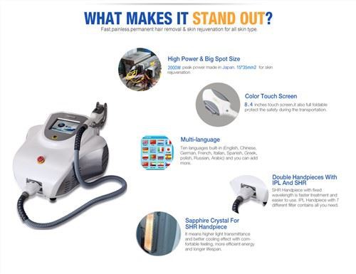 Mesin Portable IPL Untuk Rawatan Kulit Pembuangan Rambut