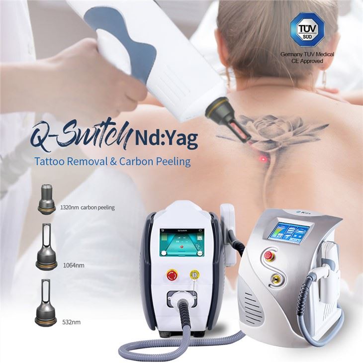 Mesin Penyingkiran Tatu Nd Yag Laser 250W 500W